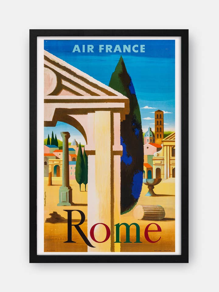 Poster AIR FRANCE (Rome) 1959 voor wholesale door The Curious Desk