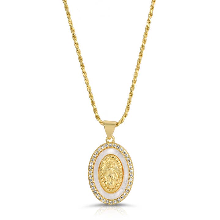 Holy Mother Mary Necklace for wholesale by JOY DRAVECKY JEWELRY