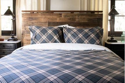 Charcoal Cream Tilted Plaid Comforter Set for wholesale on Faire3
