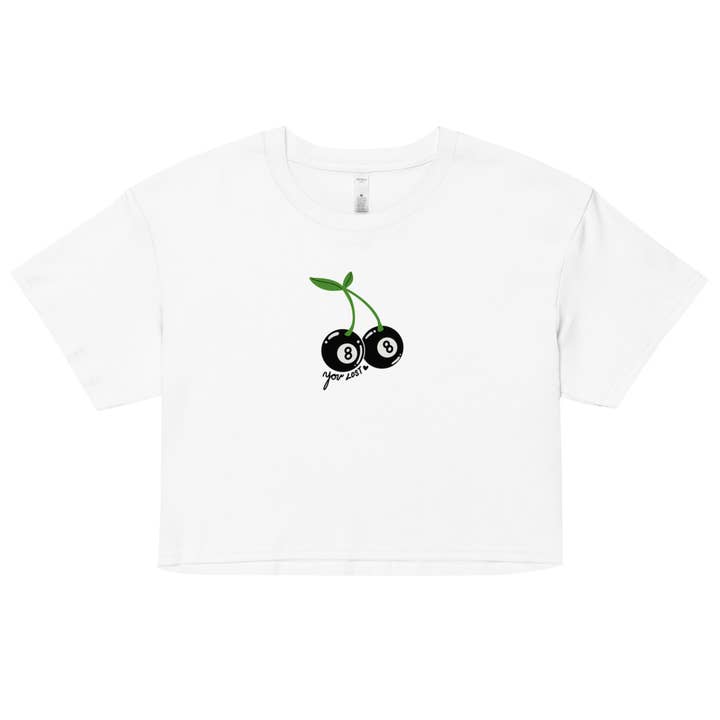 Cherry 8-ball Crop Top for wholesale by Boardwalk Beads