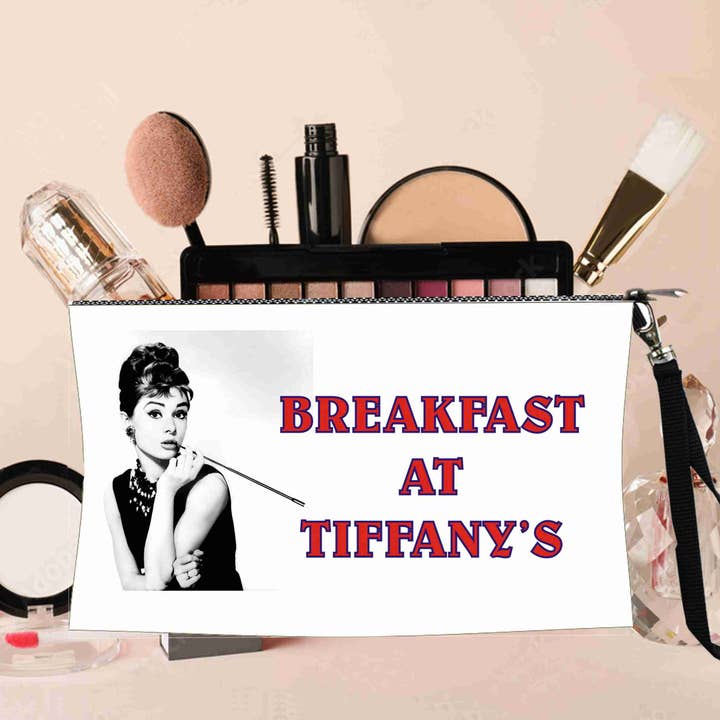 Breakfast At Tiffany's A. Hepburn Cosmetic makeup bag Pouch for wholesale by BMS BIZ