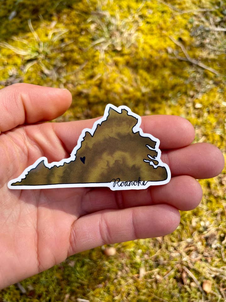 Hometown VA Stickers, Virginia Sticker, State Stickers, Usa for wholesale by Hippie Lou Studio