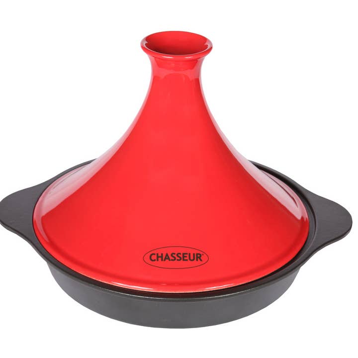 Tajine Chasseur en fonte émaillée avec couvercle en céramique 12 pour la vente par French Home