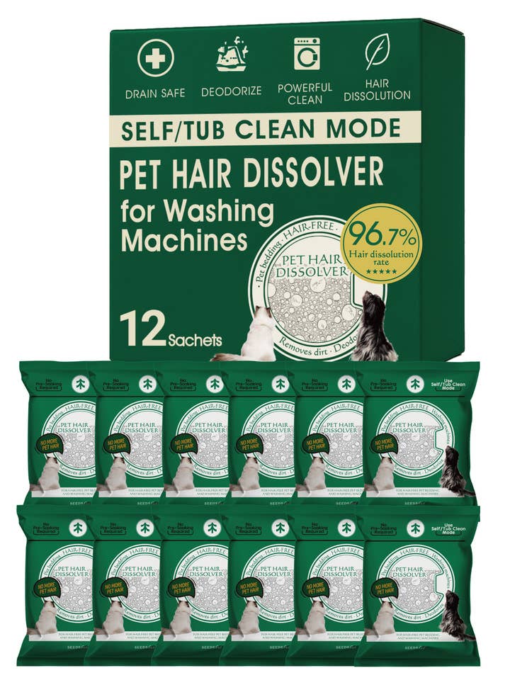 Pet Hair Dissolver for Washing Machine, 12 Packs for wholesale by Seedshub