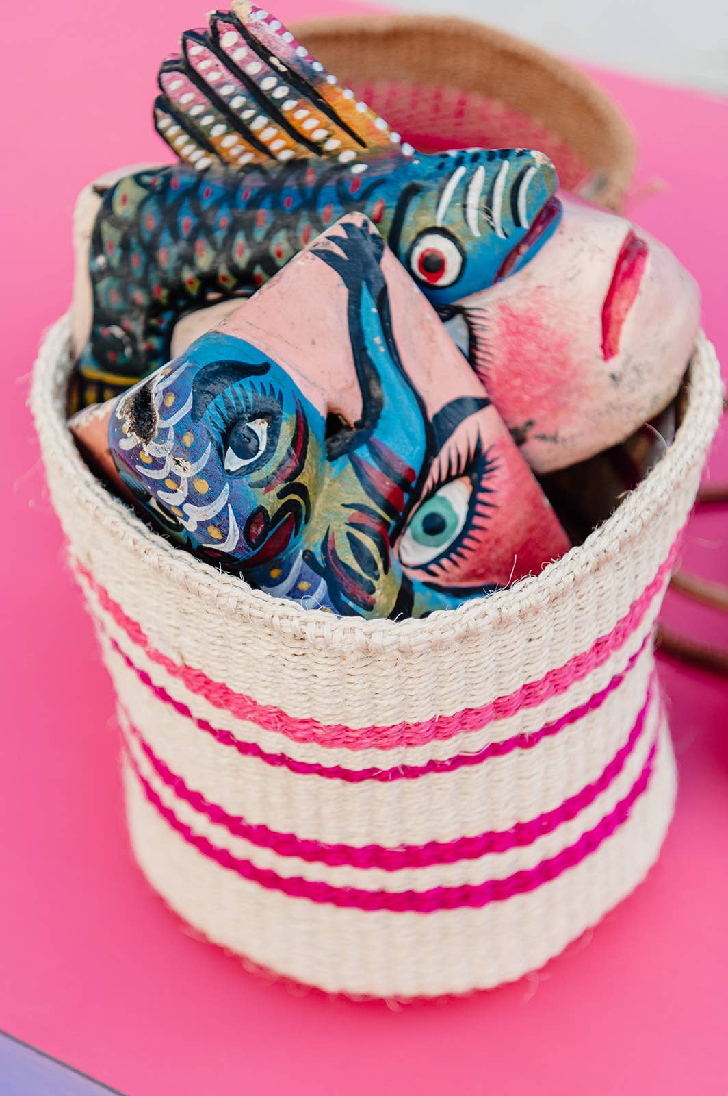 Crafts by Solid - Wholesale Basket - Handwoven Sisal Baskets - Colourful hues - XXS - XXL2