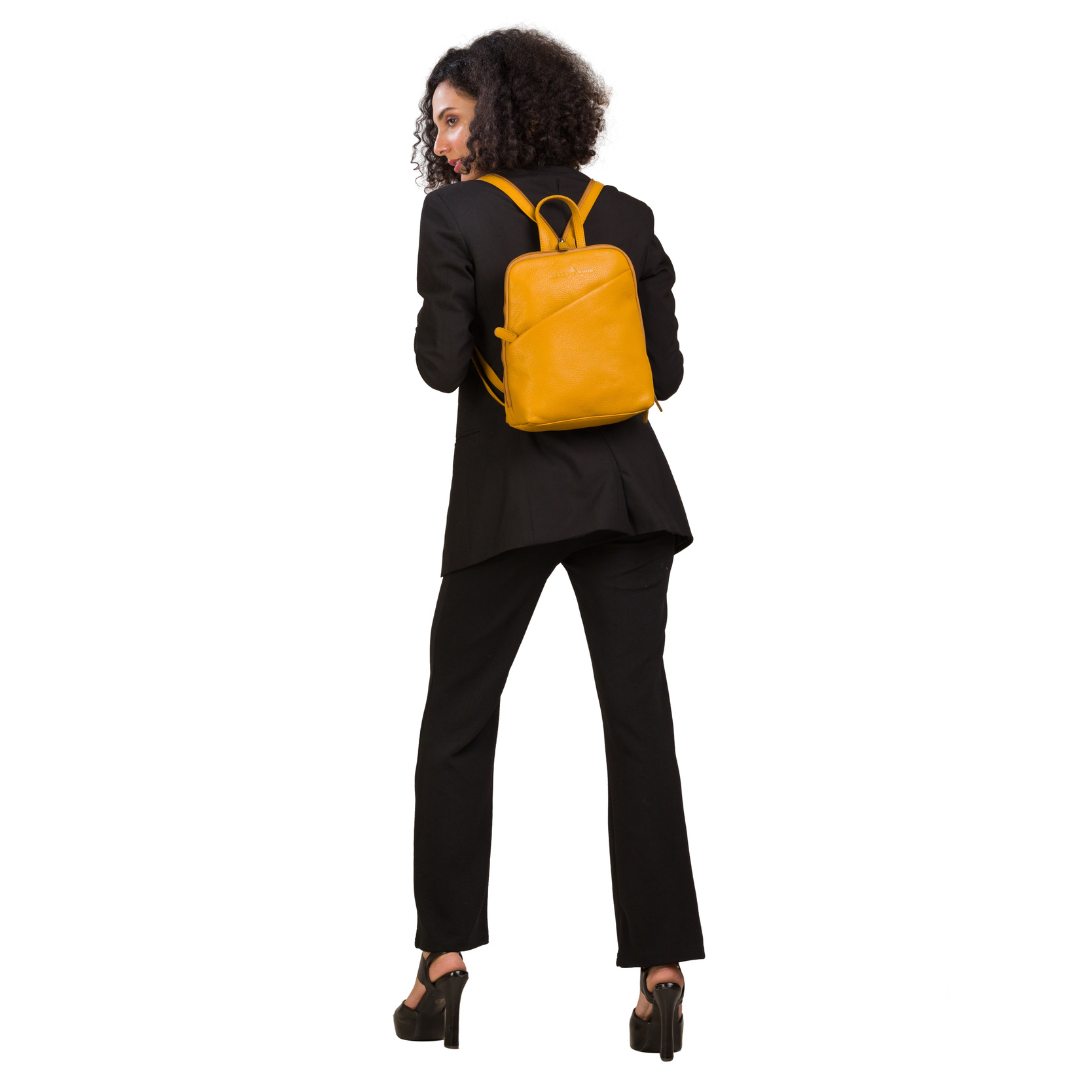 Greenwood Leather AU - Wholesale Backpack – Women's - Leather Women's Backpack Claire - Yellow GW658816YLW5