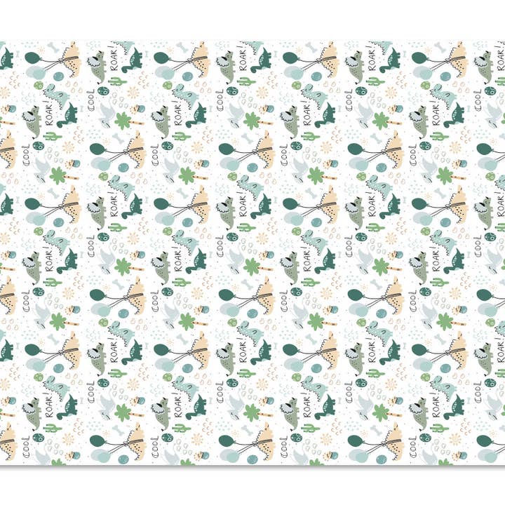 NynkeOntwerpt - Wholesale Wrapping Paper Roll - Gift paper | Dinos | Custom illustration2