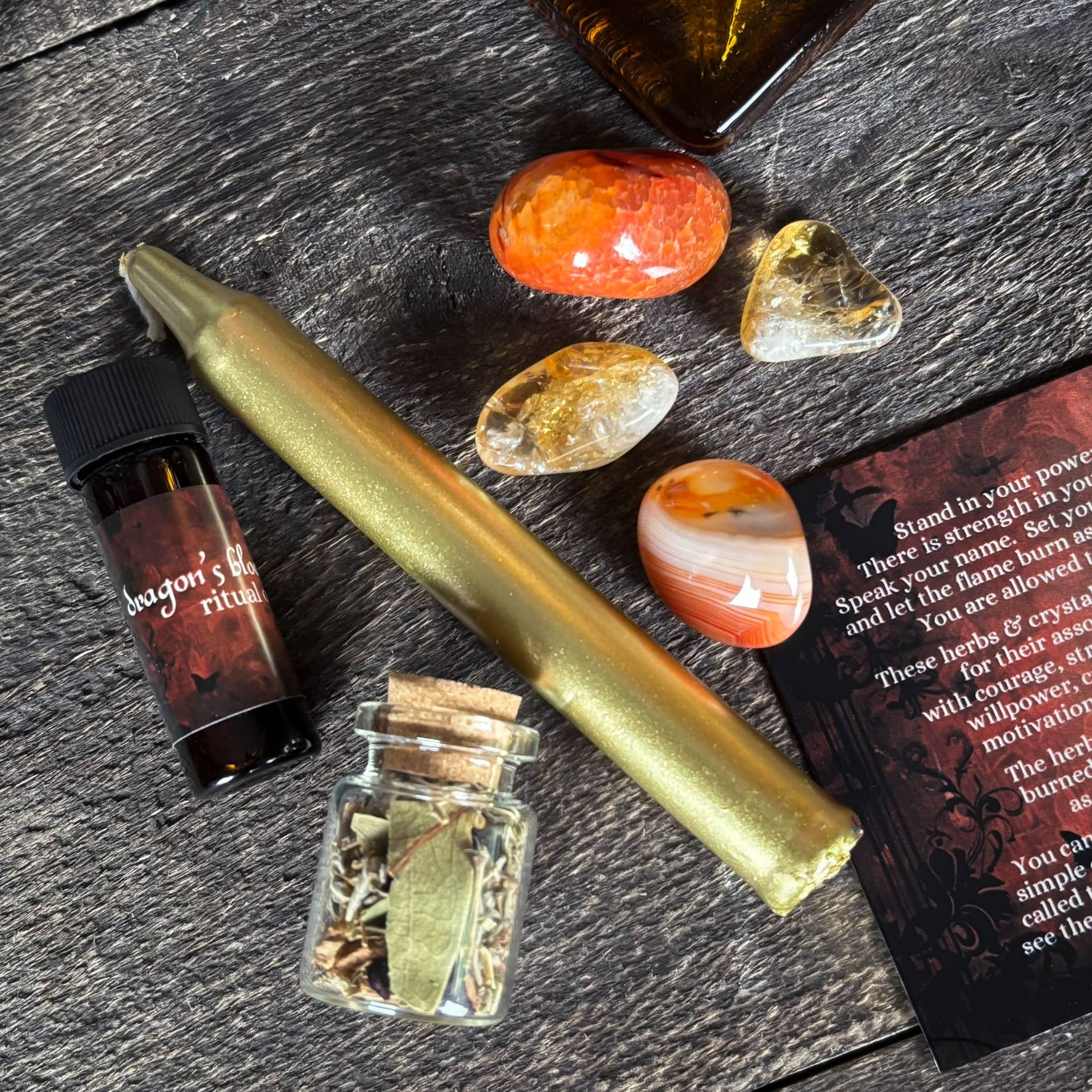 of Forest and Fae - Wholesale Meditation Supplies - Empowered Spell Kit • Witchcraft Courage & Strength 3
