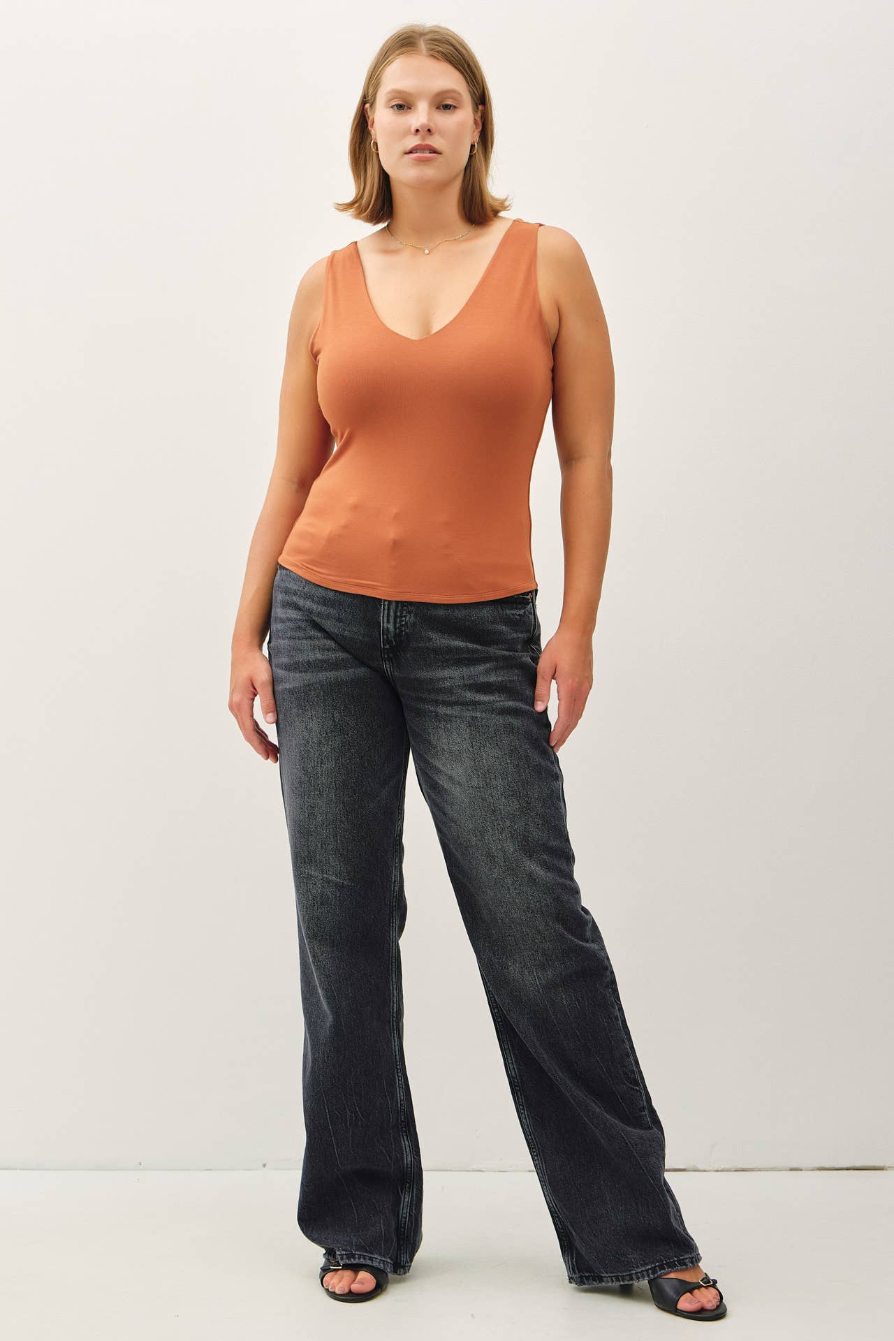 Be Cool - Wholesale Tank Top - Women's - PLUS [SOFT CORE] BASIC V-NECK F AND B TANK 5