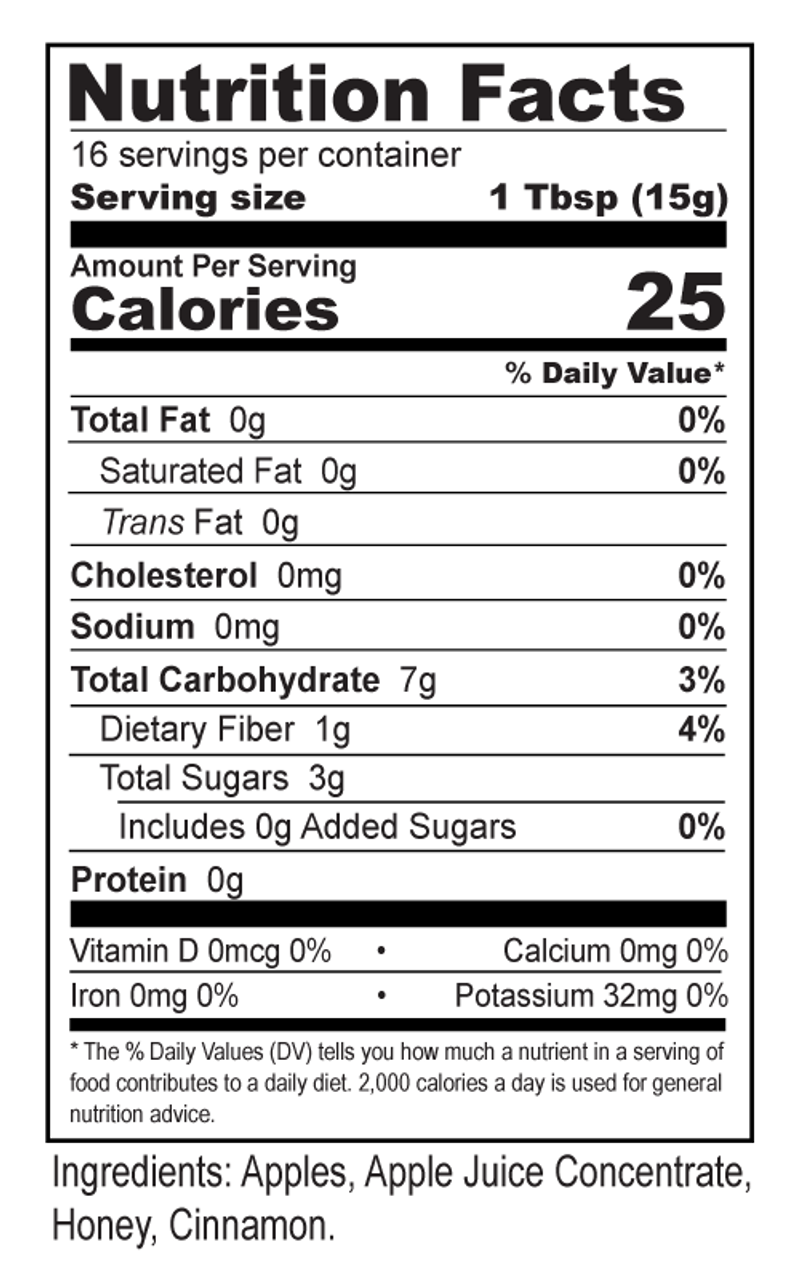 Cooper's Mill - Wholesale Jam/Jelly - Apple Butter (With Honey, With Cinnamon) - Half Pint1