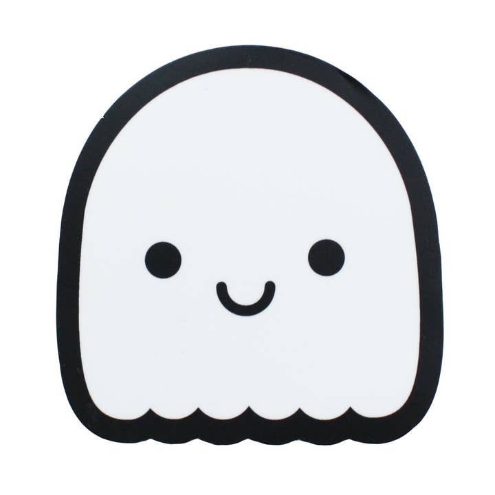 Kawaii Ghost Vinyl Sticker for wholesale by Mochi Kids