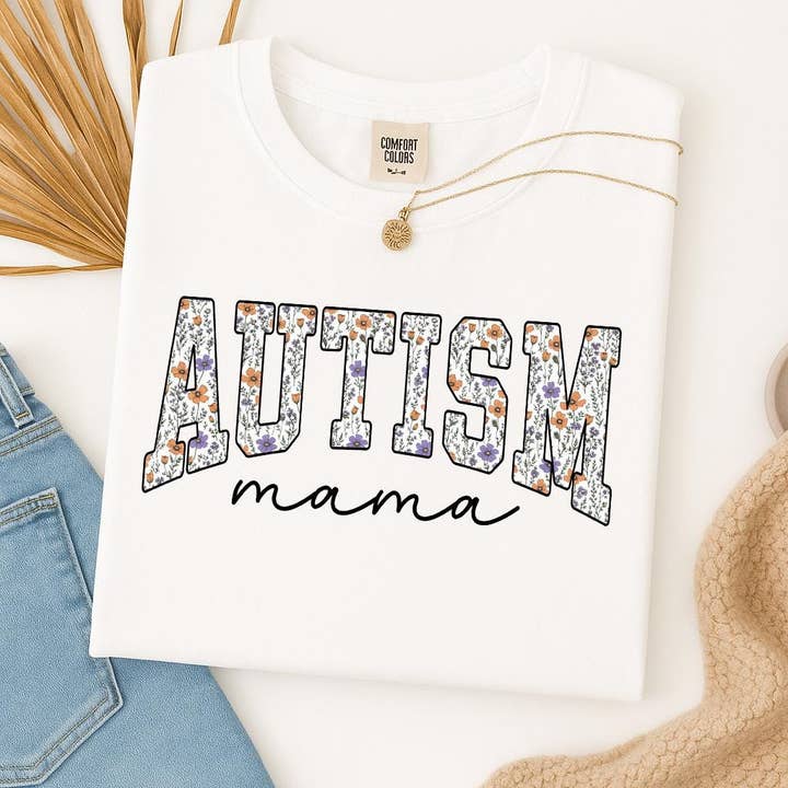 T-shirt Comfort Colors « Autism Mama », Sweat maman d'enfant autiste pour la vente par Glaime