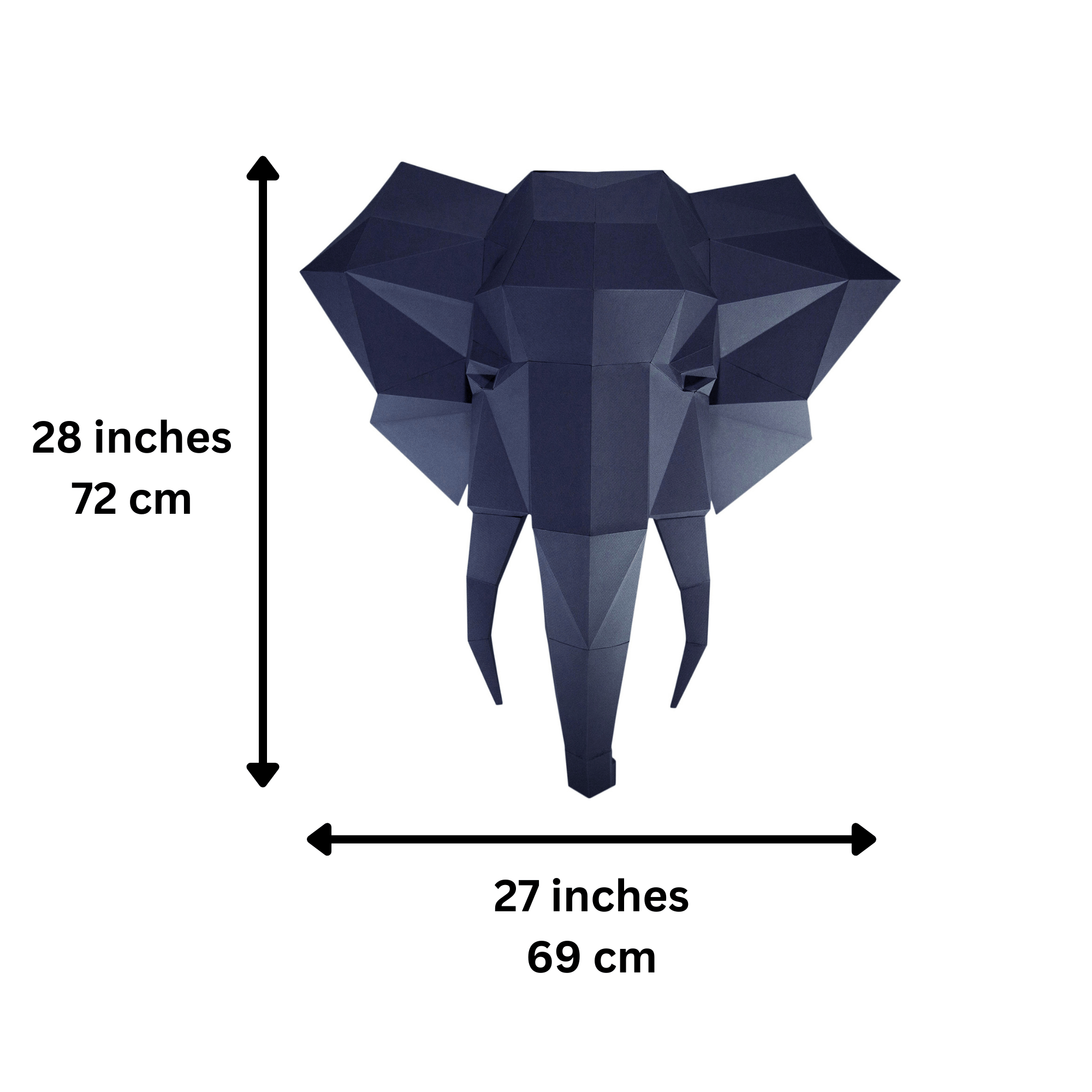 PAPERCRAFT WORLD - Wholesale Wall Accent - Elephant Head 3D PaperCraft Origami Wall Art6