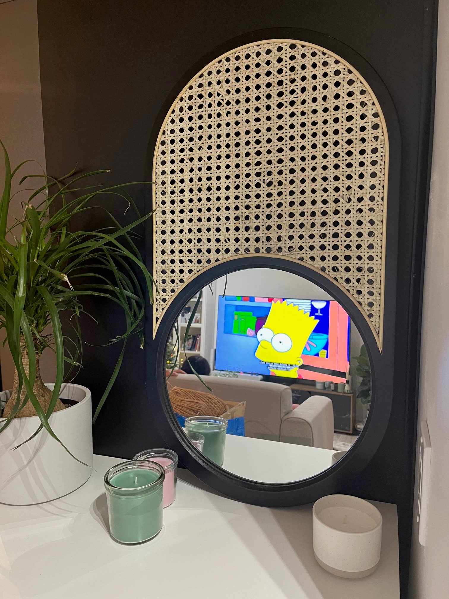 Coucou Bamboo - Wholesale Wall Mirror - 60cm Oval Wood Mirror|Oval mirror decor made of wood frame2