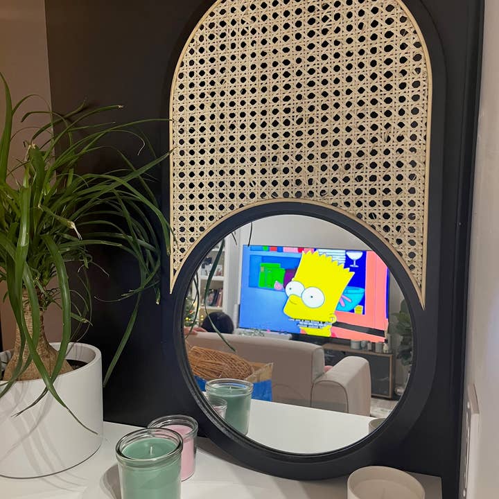 Coucou Bamboo - Wholesale Wall Mirror - 60cm Oval Wood Mirror|Oval mirror decor made of wood frame2