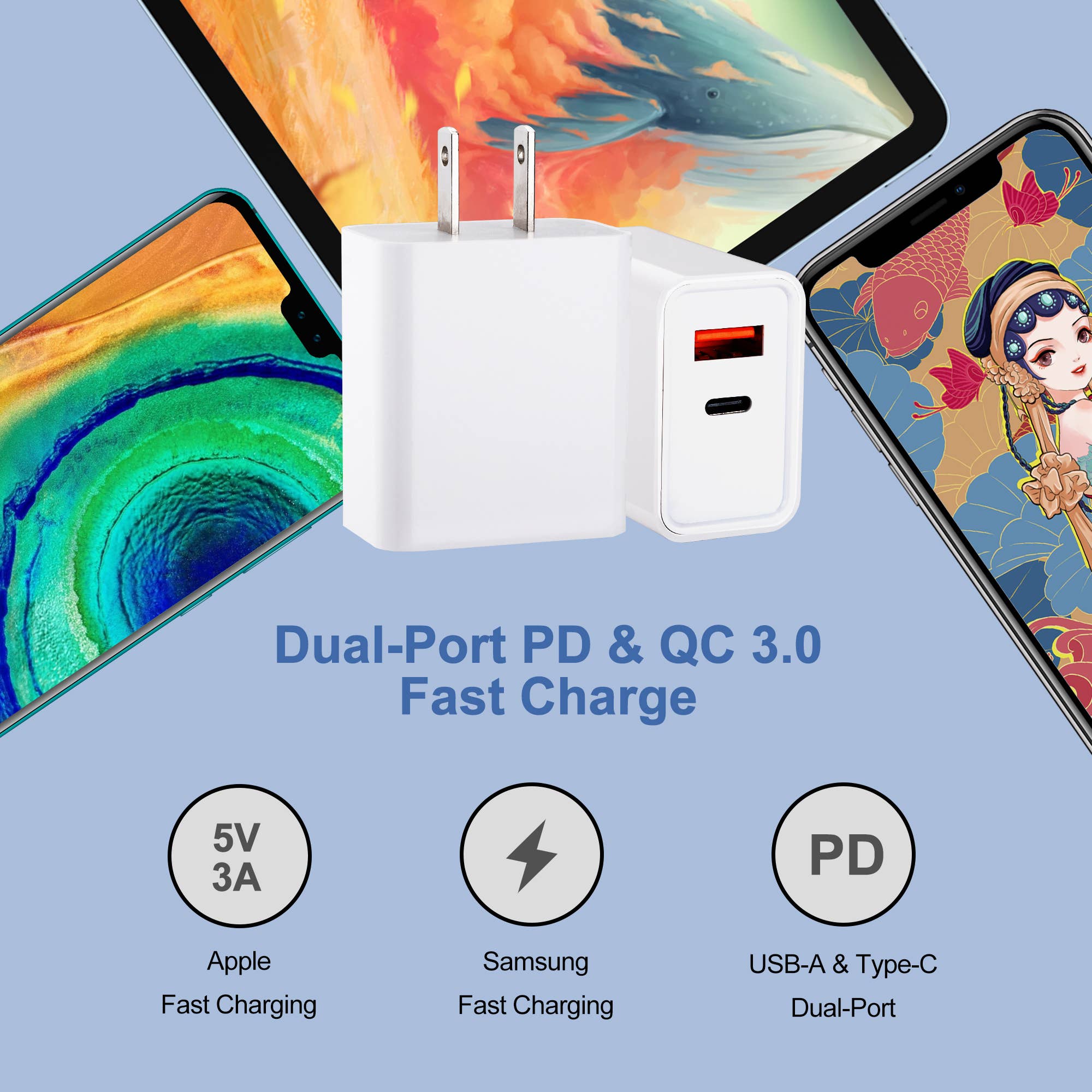 LAX Gadgets - Wholesale Portable Charger - LAX Gadgets Dual USB Wall Charger – Fast Charging Adapter7