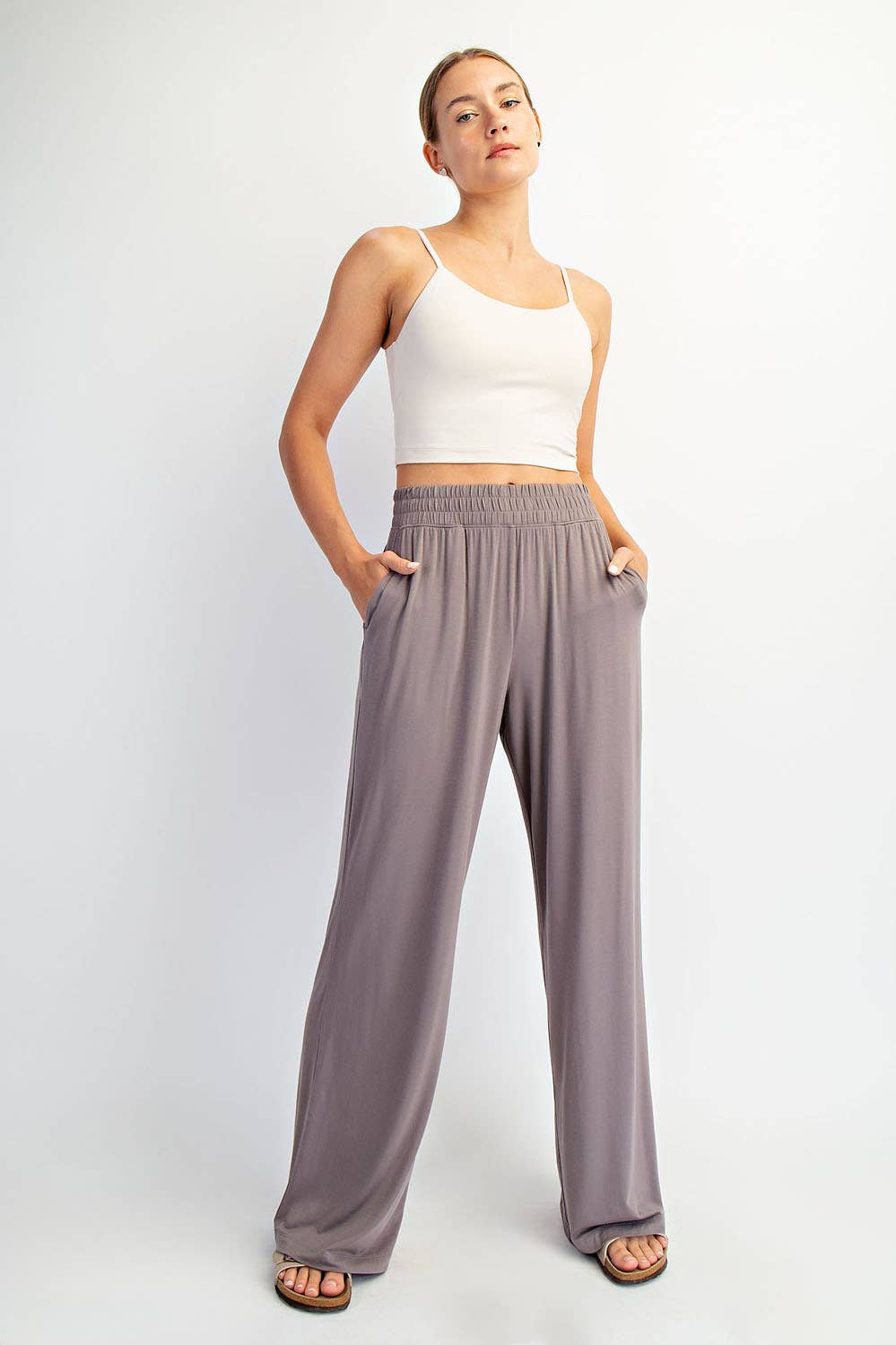 Rae Mode - Wholesale Pants - Women's - VISCOSE MODAL WIDE LEG PANT45