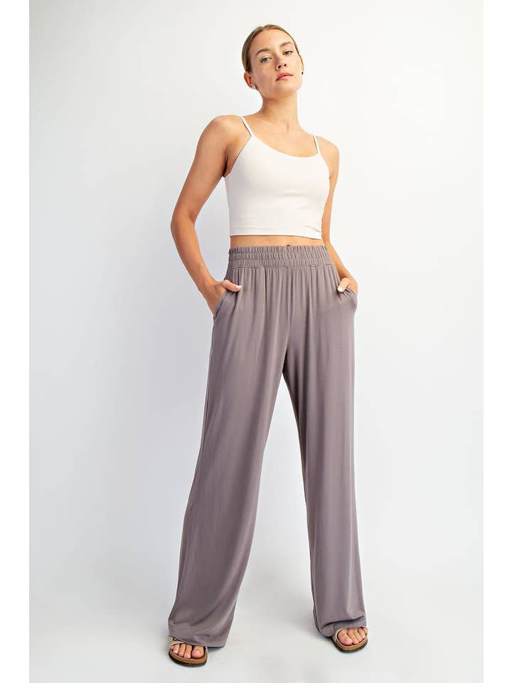 Rae Mode - Wholesale Pants - Women's - VISCOSE MODAL WIDE LEG PANT45