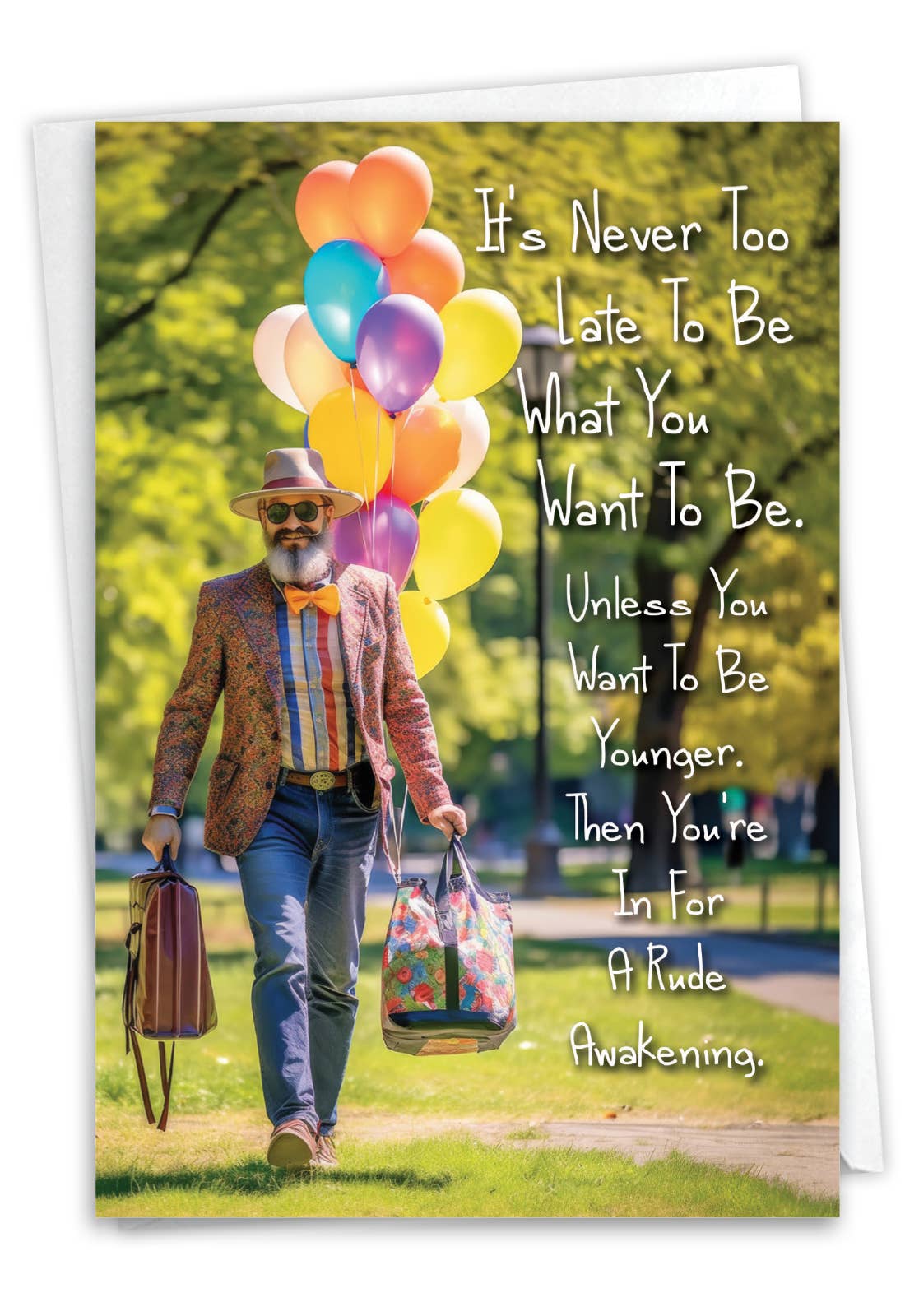 NobleWorks - Wholesale Father's Day Card - 1 Funny Father's Day Card - Never Too Late Dad - NobleWorks0