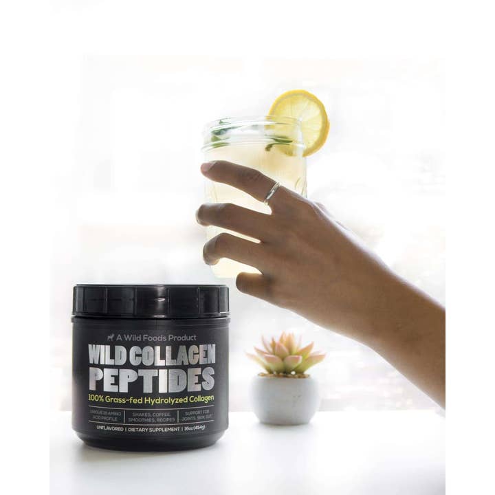 Wild Foods - Wholesale Protein/Superfood Powder - Wild Collagen Peptides Powder, 16oz WHOLESALE case of 6