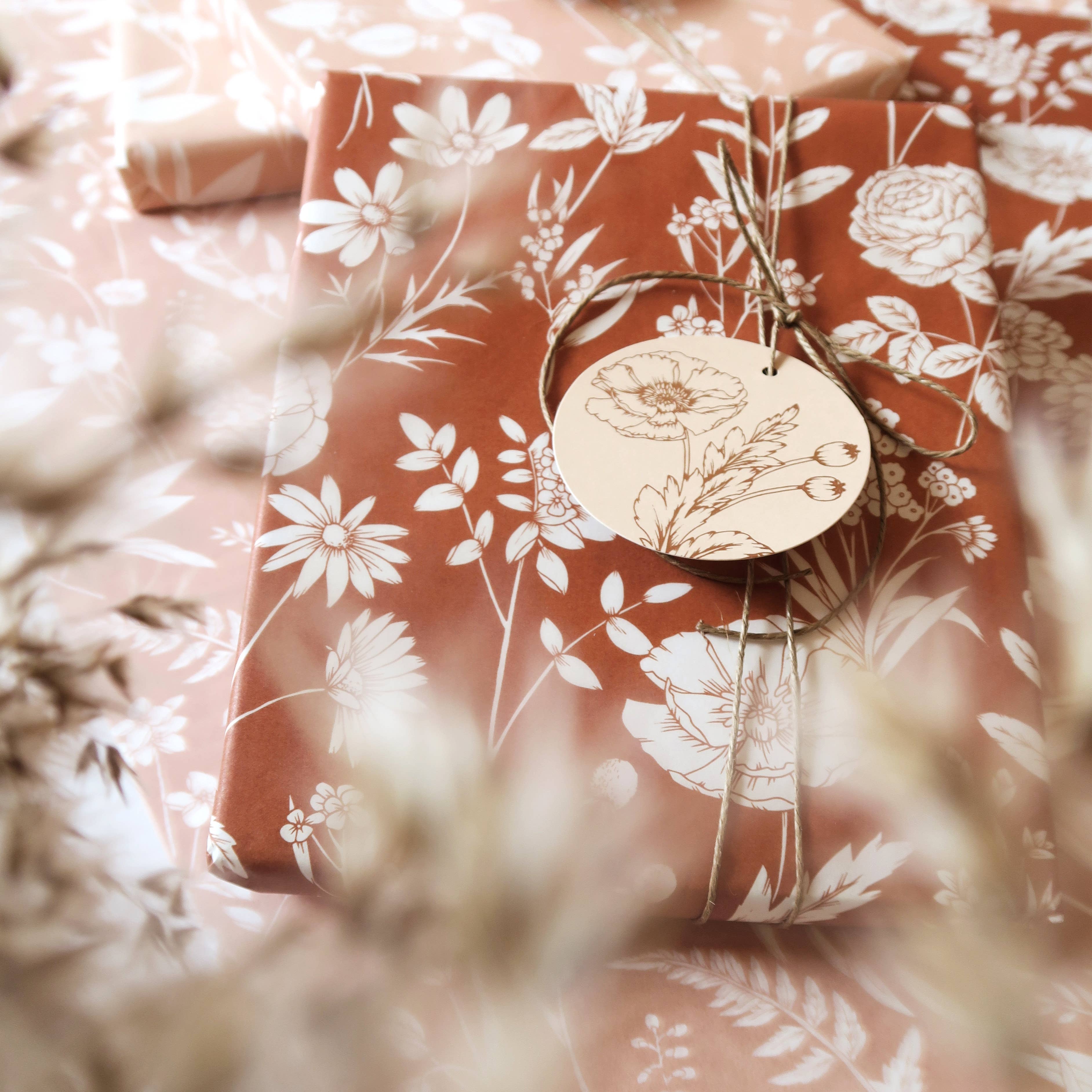 Typoflora - Wholesale Tissue paper - Tissue Paper - Wildflowers in Rust4