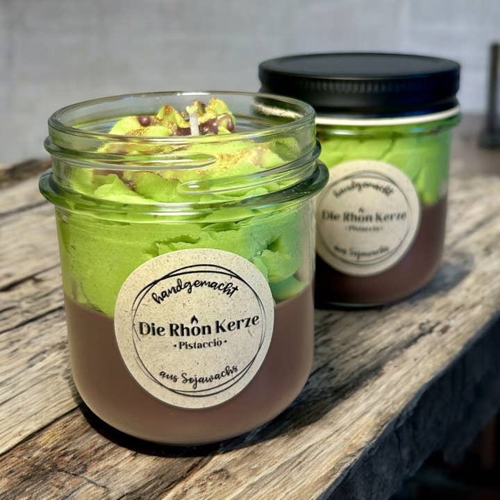 Die Rhoen Kerze - Wholesale Jar/Filled Candle - Pistachio Mini Food Candle