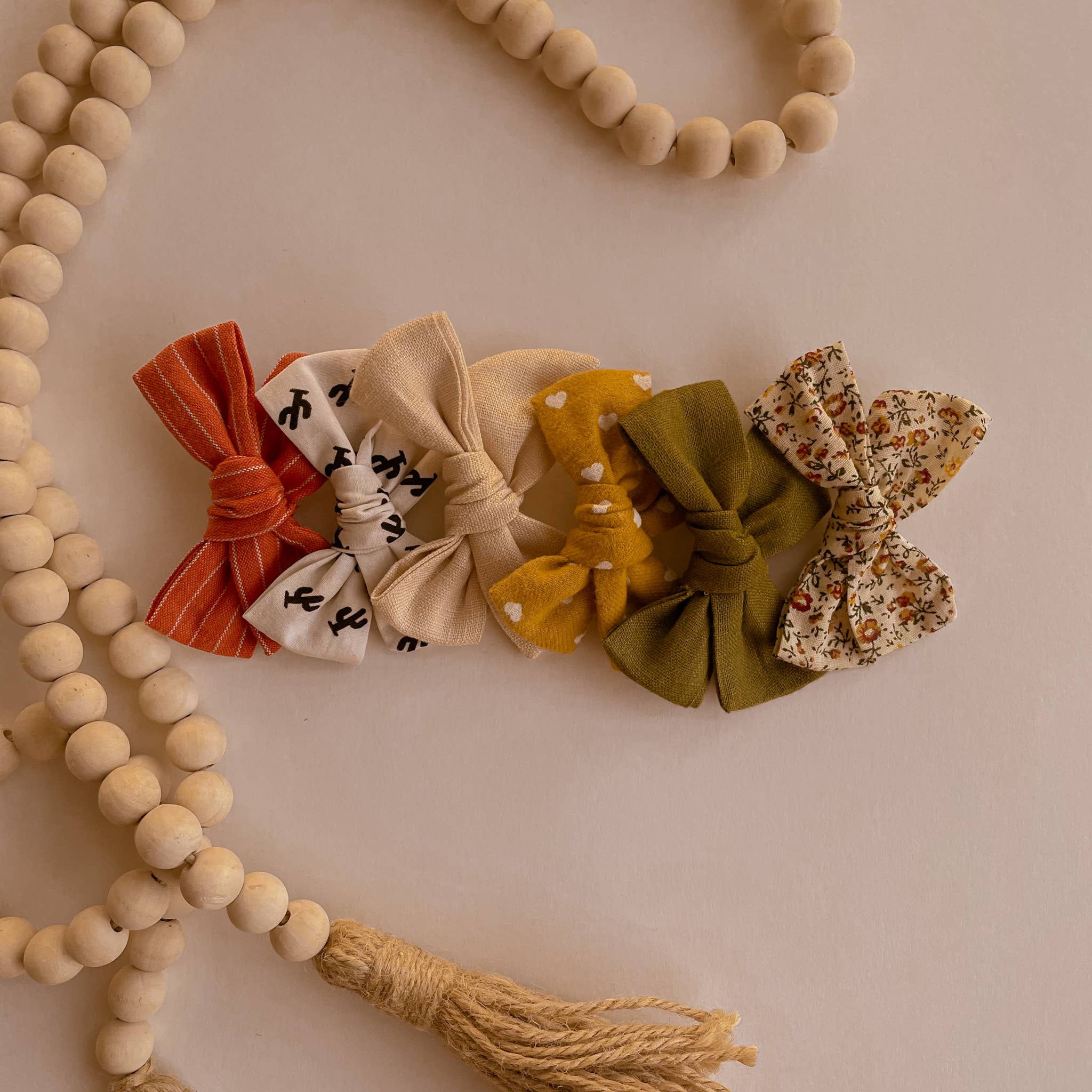 Moon + Mystics - Vendita all'ingrosso Fiocco per capelli - Bambini - 6 fiocchi per capelli fatti a mano per bambini nei colori del deserto dell'Arizona4