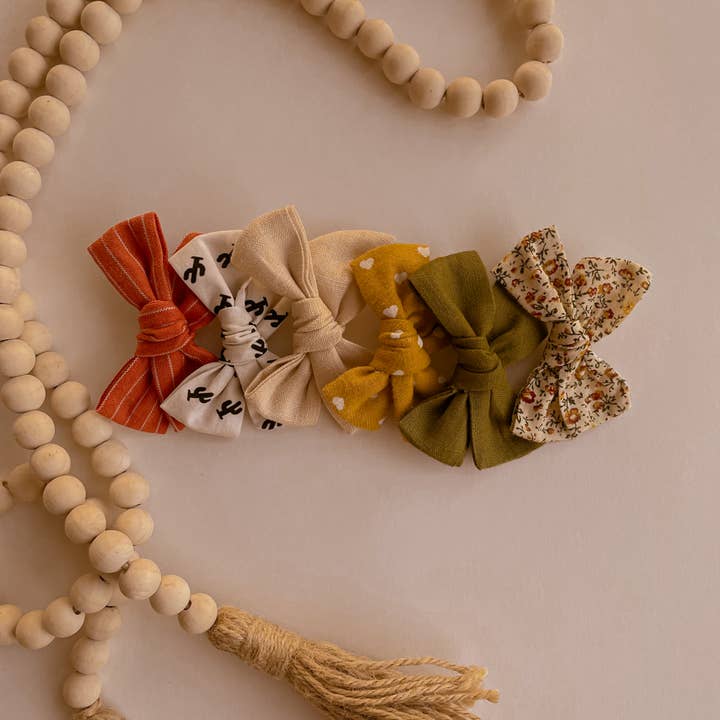 Moon + Mystics - Vendita all'ingrosso Fiocco per capelli - Bambini - 6 fiocchi per capelli fatti a mano per bambini nei colori del deserto dell'Arizona4