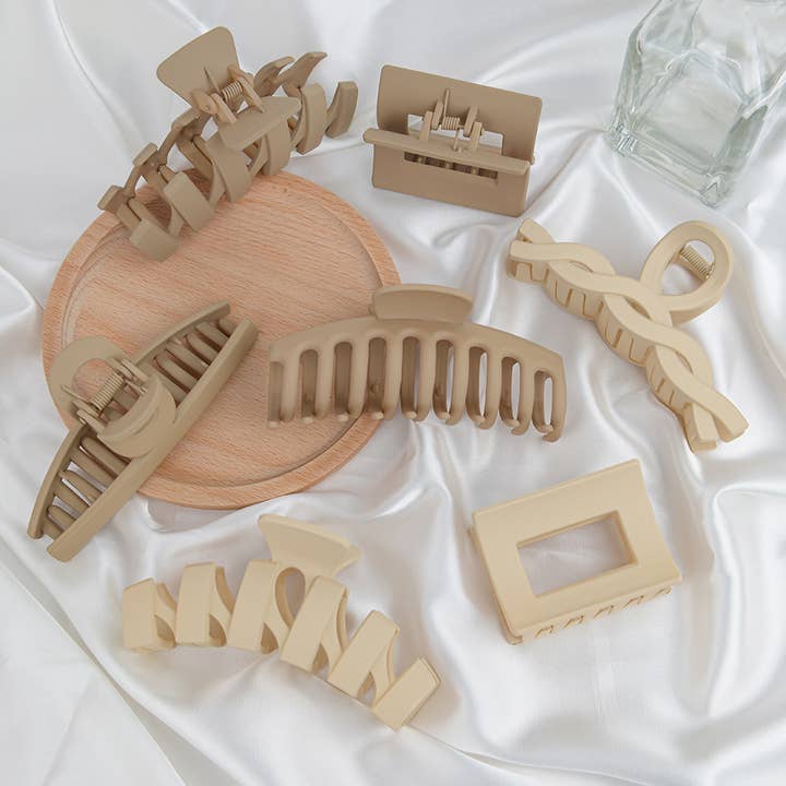 Matte Solid Color Hair Claw Clip for wholesale by TheDivaSoap