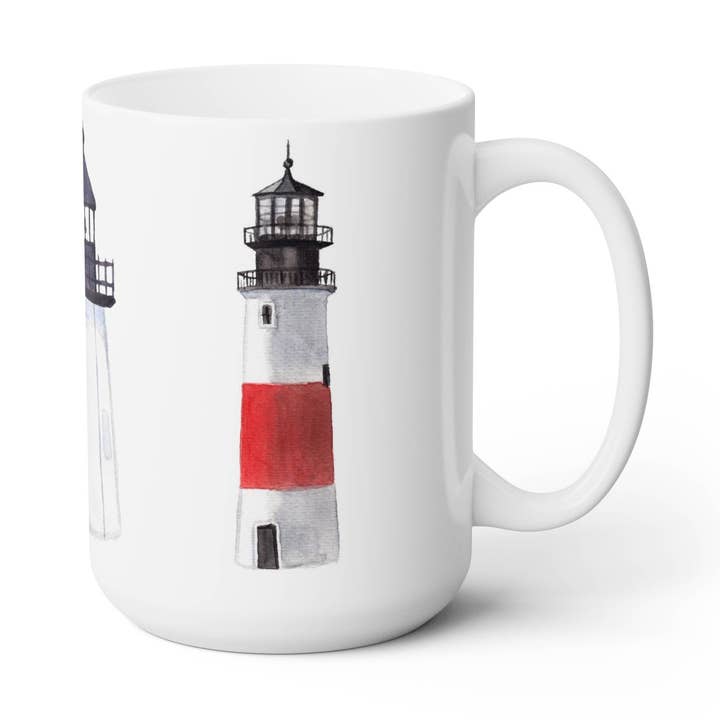 The Muddy Dog - Wholesale Coffee Mug - Nantucket Lighthouses Ceramic Mug