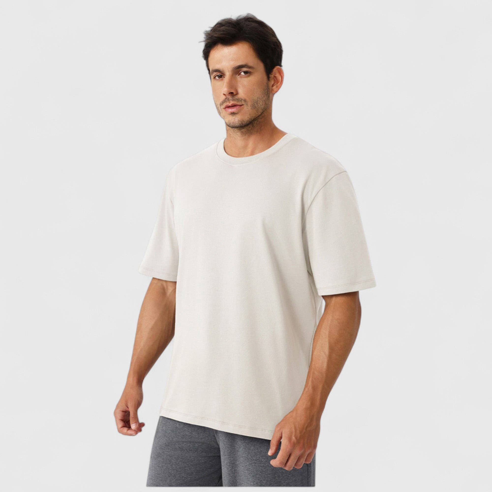 Active by Anna-Kaci - Wholesale T-Shirt - Men's - Men's Oversized Fit Short Sleeve T-Shirt with Drop Shoulders22