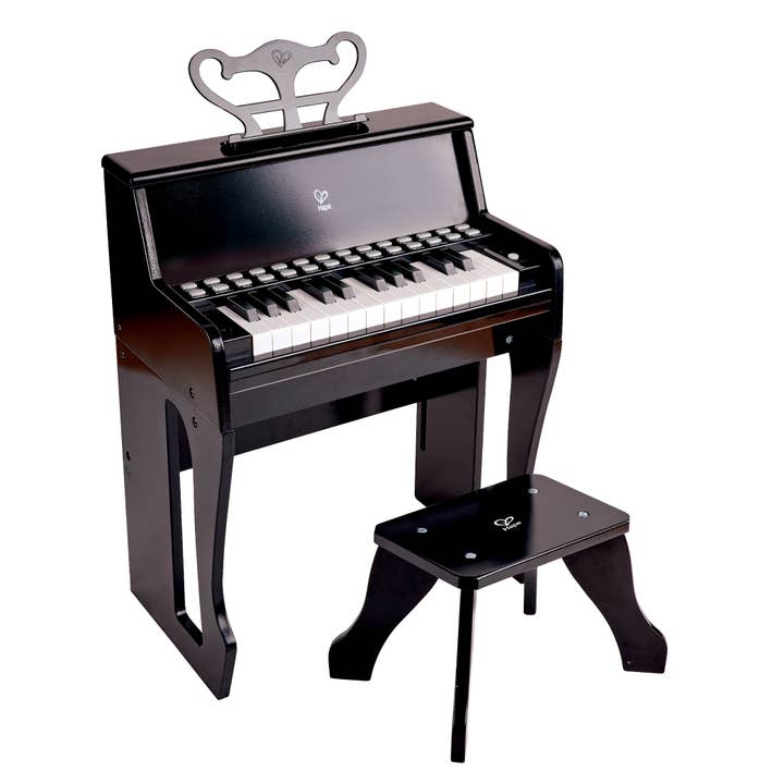 Hape Toys - Wholesale Musical Toy - Kids & Baby - Learn with Lights Black Piano with Stool
