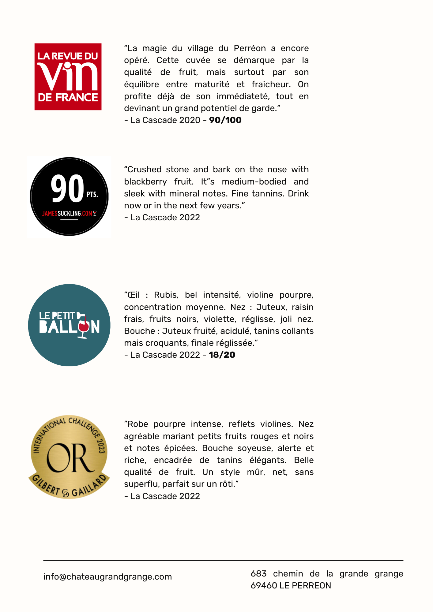 Chateau Grand'Grange - Wholesale Red Wine - The Cascade 2024 - 100% Gamay4