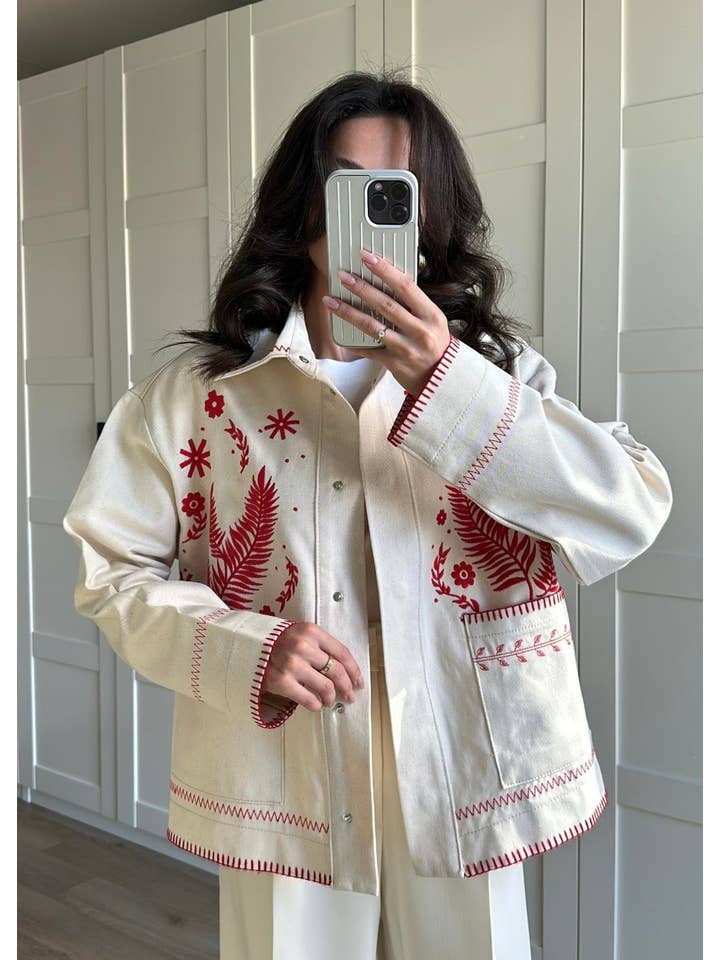 miglo - Wholesale Jacket - Women's - Embroidered Lapel Long Sleeve Jacket – 6 Piece Set
6