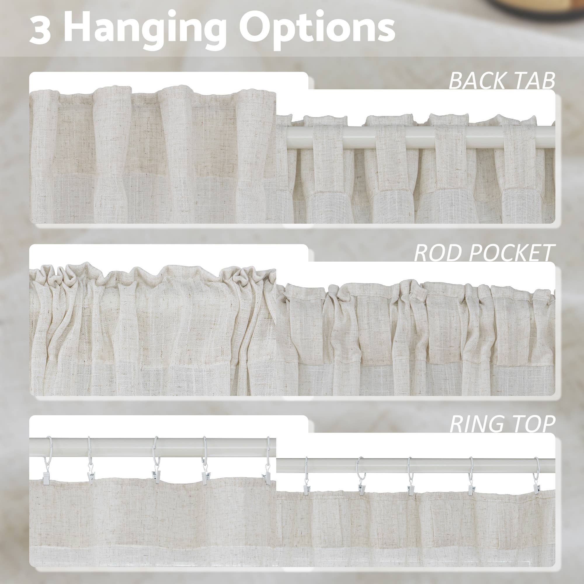 Awesome Home – Engroshandel Gardin – Gardiner i linnedblanding med let filtrering (2 paneler)7