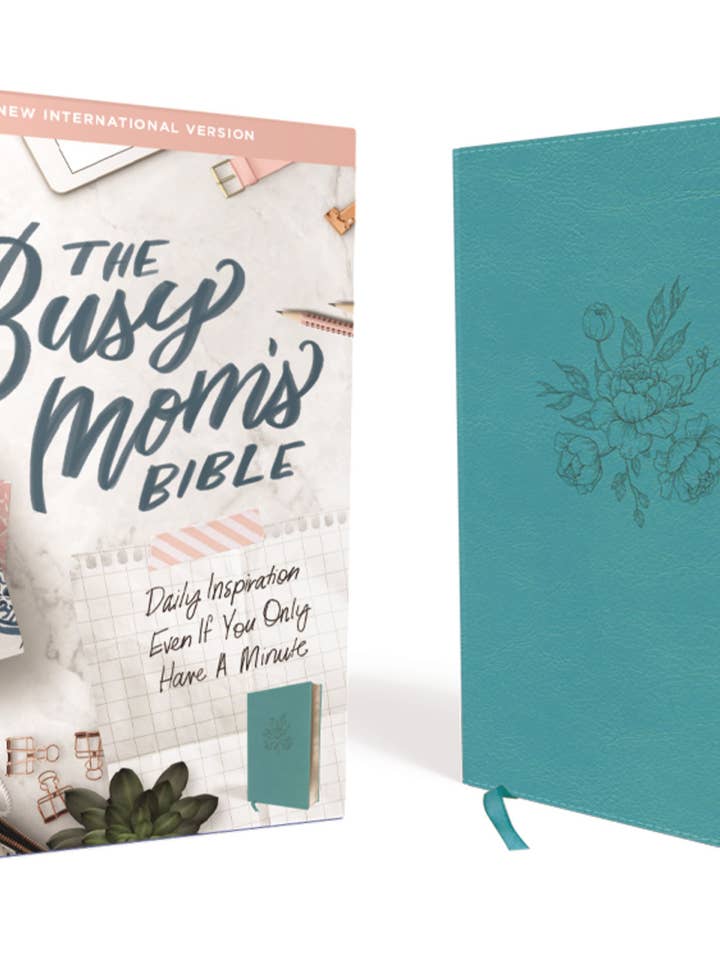 NIV The Busy Mom's Bible, Leathersoft, Teal, Red Letter for wholesale by HarperCollins Christian Publishing