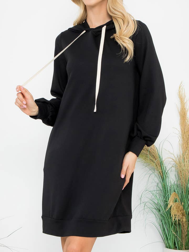 You & Me - Wholesale Hoodie - Women's - YMD10061XV-PLUS SIZE FRENCH TERRY LONG PUFF SLEEVE HOODIE5