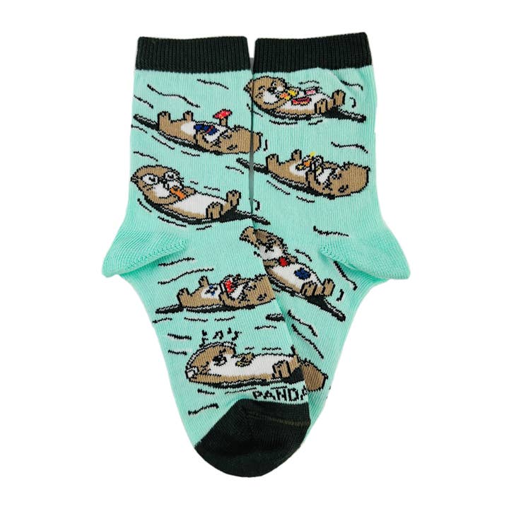 Sock Panda - Wholesale Socks - Kids - Floating Otters Socks from the Sock Panda (Ages 3-7)1