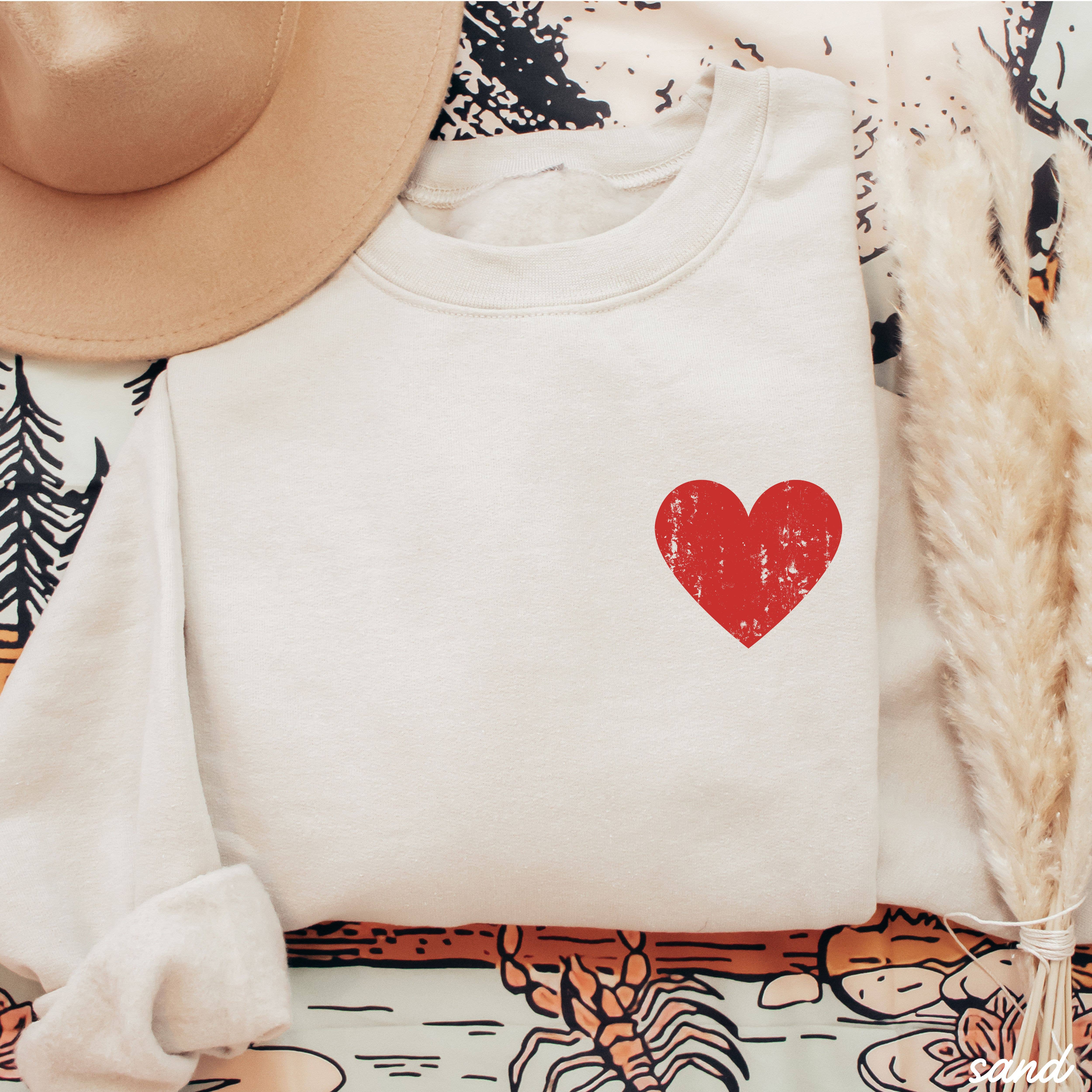 Chloe Vs Tank - Wholesale Graphic Sweatshirt - Unisex - Pocket Heart Valentine's Day Sweatshirt *6 Colors (S-3X)3