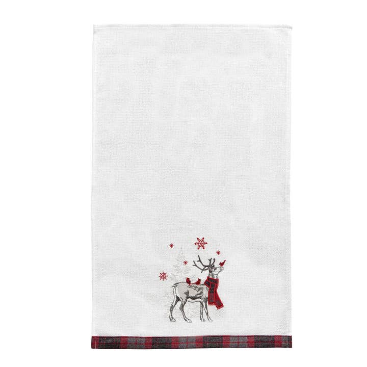 Serviette de cuisine en vente Christmas Frosty Deer pour la vente par C&F Home