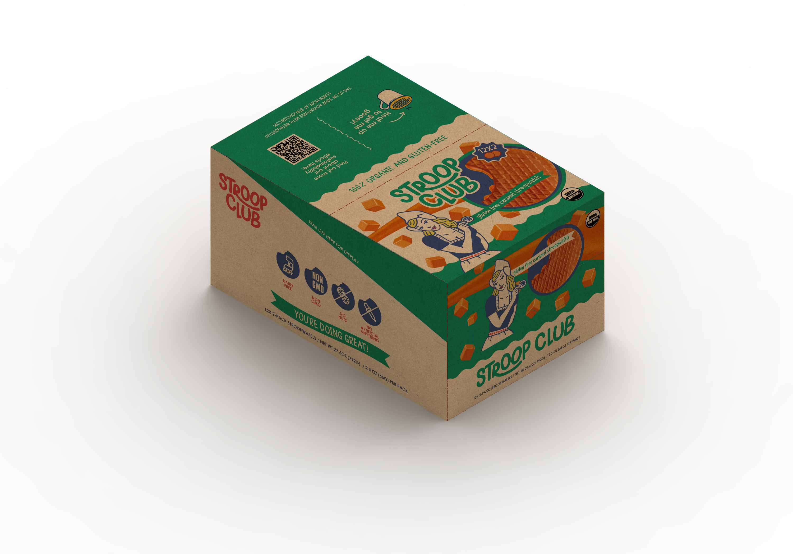 Goodness Goodies – wholesale Biscuit – **Non-Vegan** Gluten Free Caramel Organic Stroopwafel 2-pack3