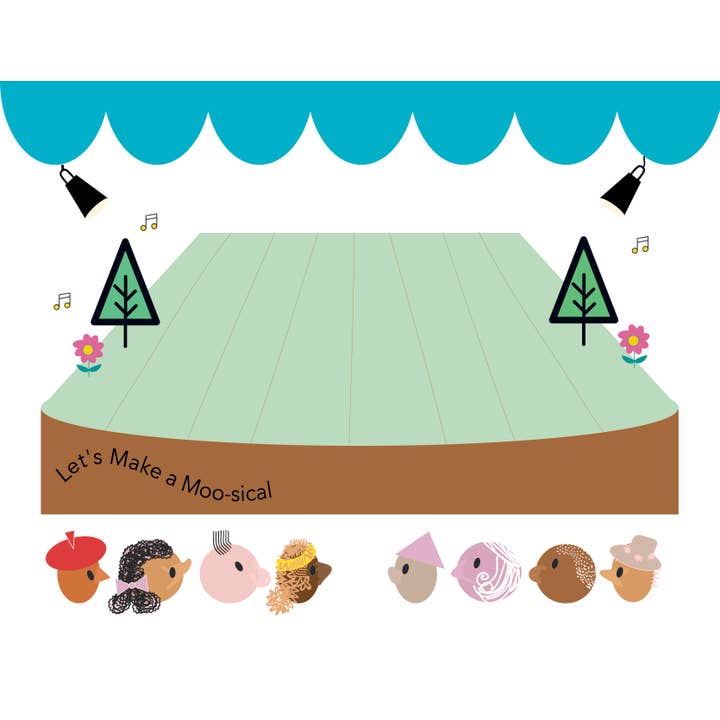 Smile Songs - Wholesale Sticker - Kids & Baby - Bees, Please - Reusable, Musical Fabric Sticker Set2