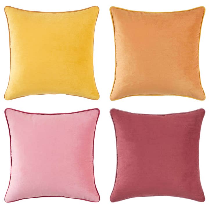 Monday Moose - Wholesale Throw/Decorative Pillow - Monteverde Pillow Covers (4-Pack) - Yellow/Pink1
