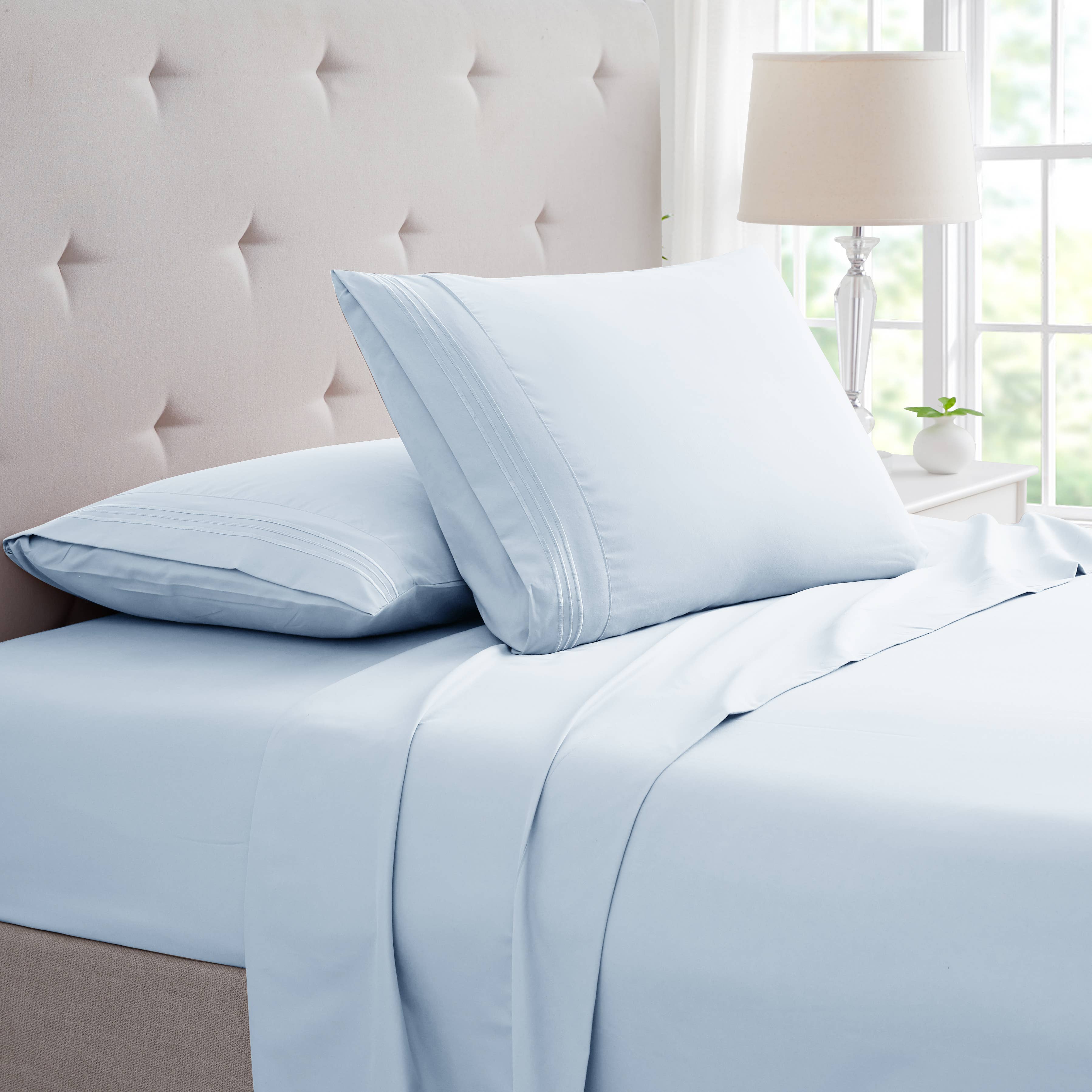 Bed Bath Fashions – wholesale Sheet set – Bamboo 4 Piece Luxury 3 Line Embroidered Sheet Set0