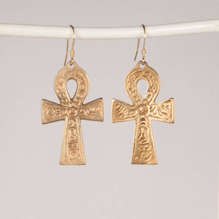 Ankh Øreringe for engroshandel hos Island Venus Jewelry