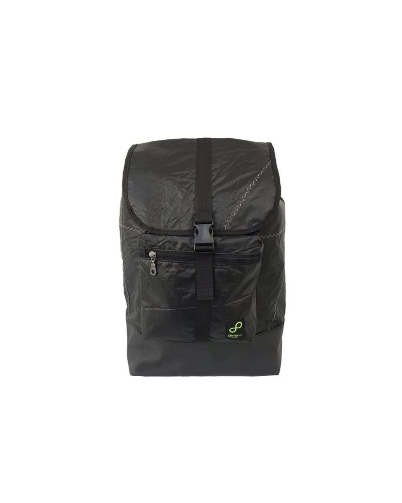 DEMANO – Großhandel Rucksack – Unisex – Pals - Eco recycelter Kitesurf-Rucksack - Schwarz