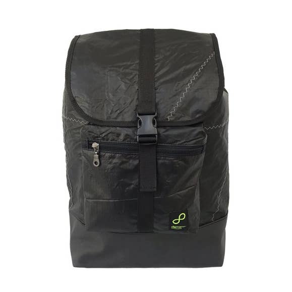 DEMANO – Großhandel Rucksack – Unisex – Pals - Eco recycelter Kitesurf-Rucksack - Schwarz0