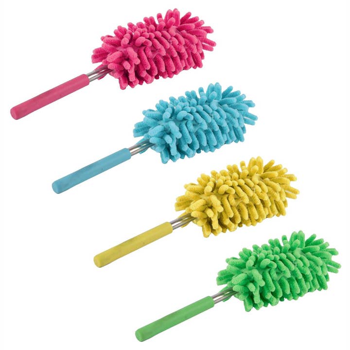 Rinkit Pty Ltd - Wholesale Dusting brush & duster - Assorted 27-77cm Extendable Stainless Steel Microfibre Duster - By Ashley