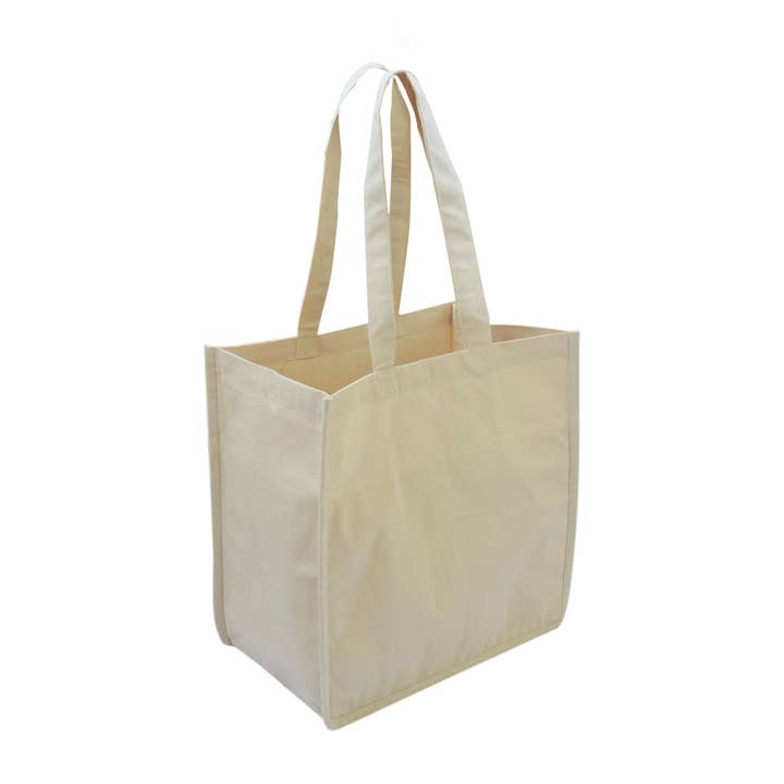 Tote bag Canvas Six Pocket Natural 14.5"x13"x8" for wholesale by LITO Linen and Towel