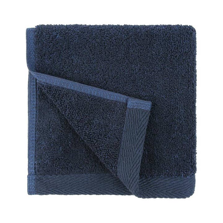 Flat Loop Washcloths - 6 Pack, Navy Blue for wholesale on Faire